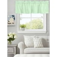 thumbnail image 3 of Curtain Valance for Windows,Sage Green Buffalo Plaid Kitchen Valances Rod Pocket Short Curtains,Minimalist Style Window Treatment Panel for Bedroom Bathroom 42"x12", 3 of 7