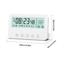 thumbnail image 3 of Reloj Despertador Con Pantalla Digital Lcd Reloj Despertador Portátil De Estilo Minimalista Con Sensor De Temperatura Y Humedad Función De Repetición Para El Dormitorio Sala De Estar Oficina Speravity HA019346-00, 3 of 6
