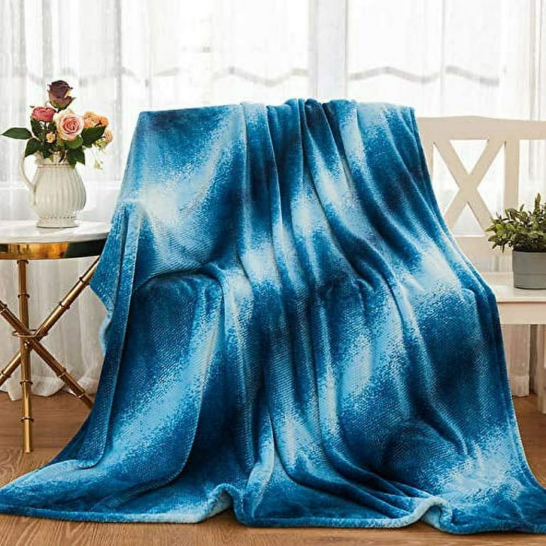 Mon Chateau Ombre Textured Throw Blankets 60 x 70 inches Luxury Fleece Throw Blanket Super Soft