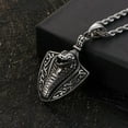thumbnail image 4 of GKNET Mens Zodiac Cobra Serpent Snake Head Pendant Necklace Men Stainless Steel, 4 of 4
