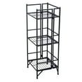 thumbnail image 5 of IVV 3 Tier Storage Rack Folding Metal Shelf Home Office Small Bookcase, 12.99"L x 11.2"W x 32.68"H, Black, 5 of 10
