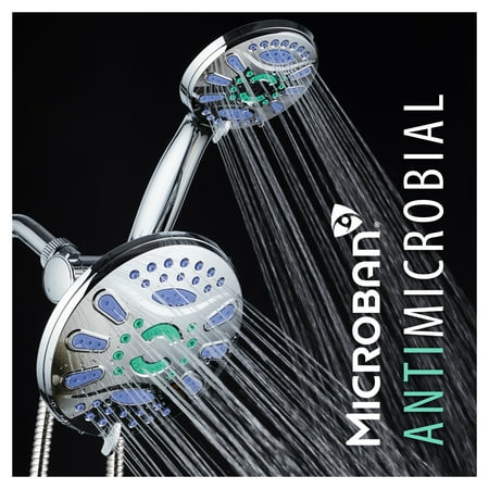 AquaStar Elite 3-in-1 High-Pressure 48-mode 7" Shower Head Combo with Microban Antimicrobial Anti-Clog Jets