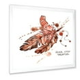 thumbnail image 2 of Designart 'Bird Feathers In Earth Tones Never Stop Dreaming' Bohemian & Eclectic Framed Art Print, 2 of 4