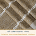 thumbnail image 6 of ComfiTime Table Cloth – Fitted Table Cover for 6 Foot, 8 Foot and other Size Rectangle or Round Tables, Faux Linen/Burlap Tablecloth for Parties w/ Tassel & Embroidery, 55 x 102, Beige, 6 of 11