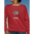 thumbnail image 2 of Ramen N Chill Cute Neko Art Sweatshirt Women -Smartprints Designs, Female XX-Large, 2 of 4
