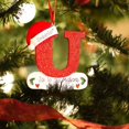 thumbnail image 4 of YUEHAO Christmas Ornaments Clearance Hangs Personalized Christmas 26 Letter Ornaments Personalized Christmas Letter Decorations Christmas Tree Pendan U, 4 of 5