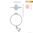 thumbnail image 4 of ANGARA Natural Pear-Shaped Aquamarine Halo Bolo Ring in 14K White Gold for Women (Size-6x4mm) | March Birthstone, Birthday, Anniversary, Jewelry Gift for Women | Natural Aquamarine Ring, 4 of 8