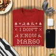 thumbnail image 2 of I Don't Know Margo Christmas T-Shirt for Men - Funny Costumes | Cool Graphic Tee Idea (Red), 2 of 4