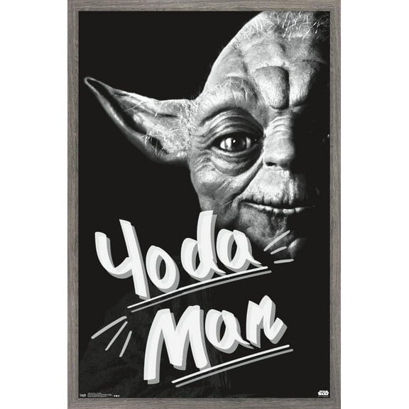 Star Wars: Saga - Yoda Man Wall Poster, 14.725" x 22.375", Framed
