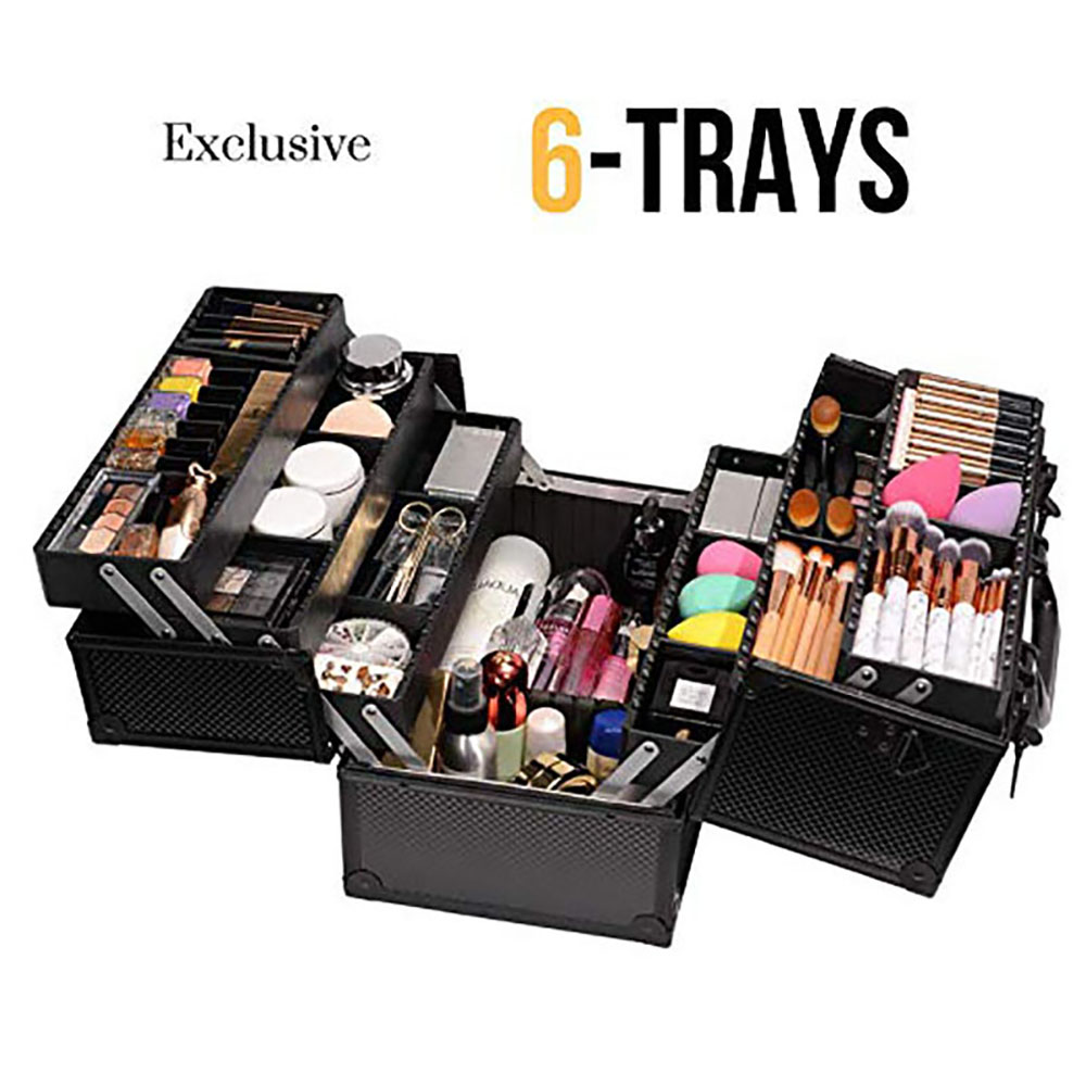 Veryke Makeup Train Case, Professional 14" Large Make Up Artist 