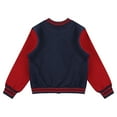 thumbnail image 4 of TiaoBug Kids Boys Plain Jacket Varsity Baseball Retro Coats Track Top Outwear Navy Blue 11-12, 4 of 7