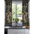 thumbnail image 2 of Black Spring Floral Sheer Curtains 39 Inch Length 2 Panels Set for Living Room/Bedroom, Elegant Pastoral Flowers Birds Retro Art Kitchen Curtains Grommet Curtains Window Treatments 27.5"x39"x2, 2 of 7