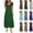 LYQ1_Green, variant on Meichang Maxi Dresses for Women with Pockets V Neck Short Sleeve Loose Fit Summer Dress Casual Swing Tshirt Dresses
