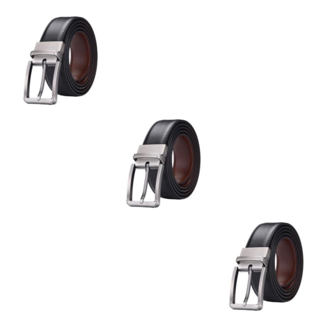 relayinert Ceinture Réversible Décontractée pour Hommes Boucle à Ardillon Résistante à l'Usure All Trend Style Classique Jeans Original 105cm 3Ensemble
