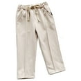 thumbnail image 2 of IROINNID Children's Jogger Stretch Pants Elastic Waist Soild Loose Summer Spring 6T, 2 of 4