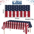 thumbnail image 2 of Tumao 2 Pack Patriotic Tablecloths 4th of July Decorations, Disposable Plastic Tablecloths 54"x108", American Flag Patriotic Theme Kit for Independence & Celebrations Decorations, 2 of 7