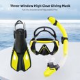 thumbnail image 1 of Masilla de Buceo Transparente de Tres Ventas de Buceo con snorkel Seco y Aletas Ajustables para Hombres Equipo de Buceo, 1 of 7