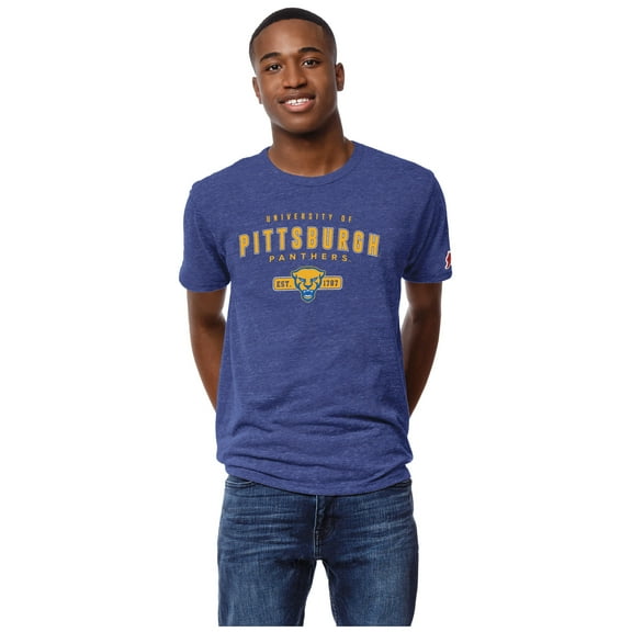 Men's League Collegiate Wear Heather Royal Pitt Panthers Victory Falls Tri-Blend T-Shirt