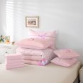 thumbnail image 6 of Manfei Gradient Flying Butterfly 7pcs Bedding Comforter Set for Children Kids Teens,Letter Monogrammed Initial S Queen Bedding Sets Super Cozy,Bling Glitter Queen Sheet Sets, 6 of 8