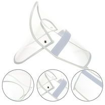 Soimiss Clear Rain Poncho Hat Protector for Travel Waterproof Face Protection 1 Pack for Rainy Days