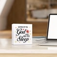 thumbnail image 5 of Zomyto 7x7 In Give It to God and Go to Sleep Wooden Box Sign Rustic Bedroom Religious Wood Sign, 5 of 6