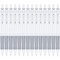 thumbnail image 1 of PILOT Acroball PureWhite Advanced Ink Refillable & Retractable Ball Point Pens with Silver Accents Fine Point Black Ink 14-Pack (14694), 1 of 4