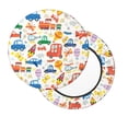 thumbnail image 2 of Balery Cartoon Transportation Fundas de asiento para taburete de bar redondo de tela de terciopelo ajustables que protegen de arañazos y manchas para sillas de 14 a 17 pulgadas.-12 inch, 2 of 7