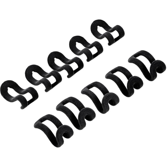 Ganchos de conexión para perchas de armario, perchas de terciopelo, ganchos de cascada, ganchos de extensión de perchas, clips de extensión de perchas de cascada (negro, 10 piezas) JAMW Sencillez