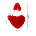 thumbnail image 3 of Heart Shaped Tote Bag Featuring Detachable Chain Strap For Casual Crossbody And Shoulder Carry Cute Fuzzy Soft Purse, 3 of 6