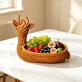 thumbnail image 6 of GOFLIC Faux Rattan Fruit Basket, Animal Shaped Storage Basket with Handle for Home Restaurant Shop, Christmas Party Gift Cute Rural Decor, 6 of 6