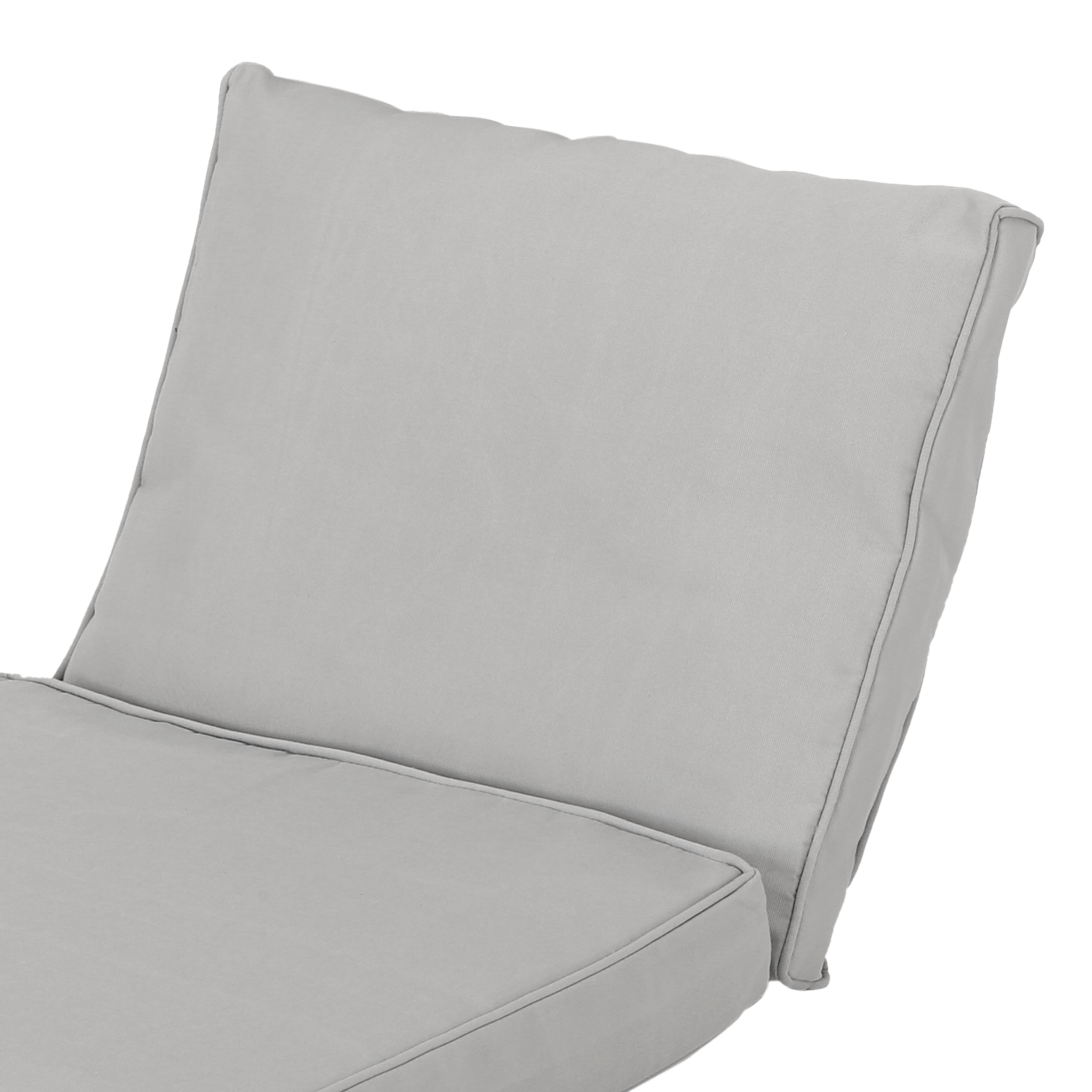 Noble House Hopewell Outdoor Fabric Club Chair Cushions in Silver