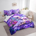 thumbnail image 2 of Erosebridal Kawaii Japanese Girl 7-Piece Bedding Comforter Set,Colorful Flower Blossom King Bedding Sets For Kids,Reversible, 2 of 7