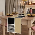 thumbnail image 2 of Table Runners 36 Inches Long Dress Scarves, Beige Farmhouse Kitchen/Dining Table Runner, Short Coffee Tablerunners, Modern Abstract Art Farmhouse Striped 13x36 Inch, 2 of 9