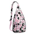 thumbnail image 1 of Rustic Cow Print Sling Backpack - Fashionable Black & White Cattle Design Crossbody Bag, Compact Travel Pack for Students & Photographers, 1 of 4