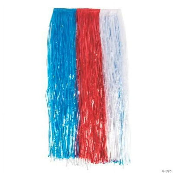 Adult’s Patriotic Hula Skirt, Fourth of July, Apparel Accessories, 12 Pieces