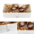 thumbnail image 4 of Butterfly Elegant PU Leather Jewelry Organizer Box with Removable Compartment, Portable Earring Organizer and Bracelet Holder, 4 of 6