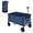 Navy, variant on Folding Wagon Cart – Collapsible Garden Wagon with Adjustable Handle & Universal Wheels – Heavy Duty Folding Utility Cart for Agricultural Material, Toys, Groceries – Load Capacity up to 180Lbs