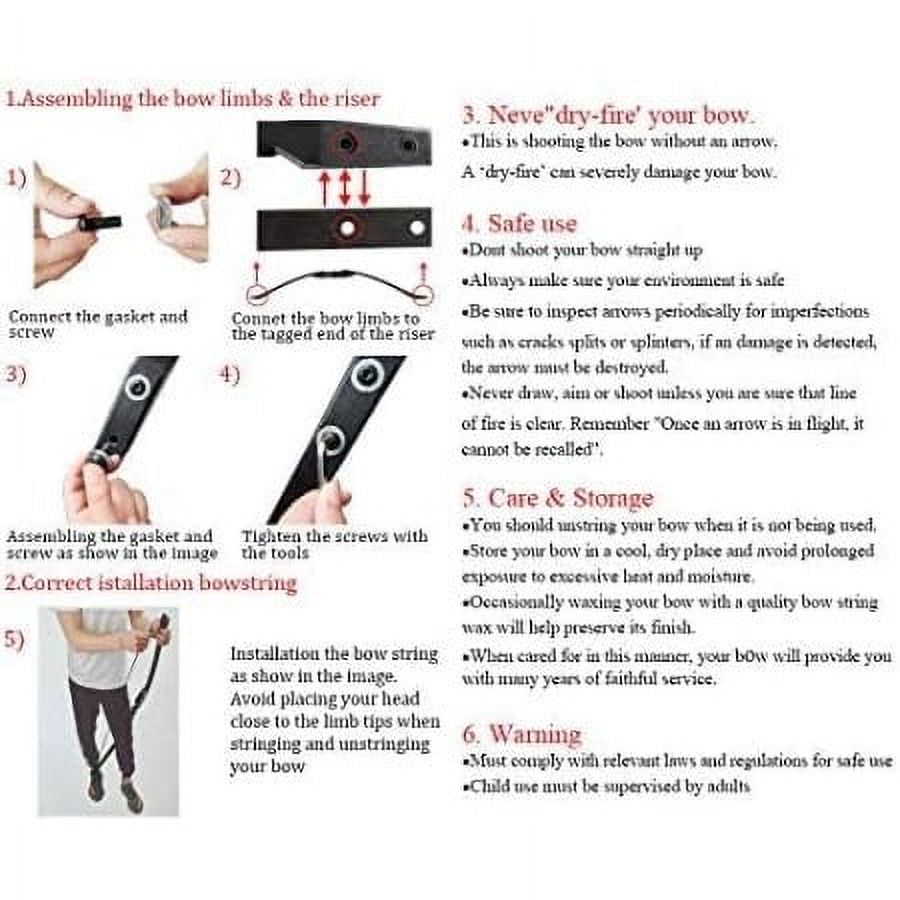 AMEYXGS Right/Left Handed Adults Takedown Recurve Bow