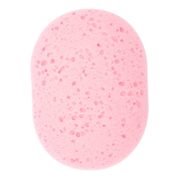 Unique Bargains 1 Pc Reusable Sponge Face Scrubber Thickening for Removing Makeup 4.33"x3.46" Pink