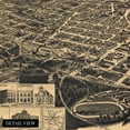thumbnail image 2 of 1887 Macon Georgia Map - Vintage Macon GA Wall Art Poster - Old Macon Georgia Map - Bird's Eye View of Macon Bibb County GA Showing Index to Points of Interest, 2 of 8