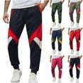 thumbnail image 4 of Men's Sweatpants Color Block Elastic Waist Drawstring Jogging Trousers Hiking Outdoor Sports Lightweight Pants with Pockets Gray S, 4 of 4