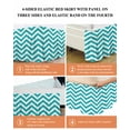 thumbnail image 6 of Turquoise Teal Bed Skirt King Size 16&nbsp;Inch Drop, Chevron Zig Zag Ripple Wrap Around Dust Ruffle Bedskirts, Wrinkle & Fade Resistant Easy Fit Bedskirt with Adjustable Elastic, 6 of 8