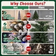 thumbnail image 6 of Moonsun 7.5ft Pre-Lit Flocked Pencil Christmas Tree, Artificial Pencil Artificial Slim with 150 Warm White & Multicolor Lights, 831 Branch Tips, Metal Stand for Home Office Party Holiday Decor, 6 of 10
