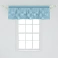 thumbnail image 2 of Ambesonne Polka Dots Window Valance, Simple Picnic Theme Dots, 54" X 18", Deep Sky Blue and White, 2 of 3