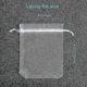 thumbnail image 3 of 100pcs Sheer Za Bags, Wedding Favor Bags With String, 4x4.72 Jewelry Bags For, 3 of 3