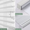 thumbnail image 5 of Yoolax Motorized Sheer Blinds Remote Control Light Filtering Blinds Smart Horizonal Shangri-La Windows Shades(85% Shading Texture White,28"W x 72"H), 5 of 6