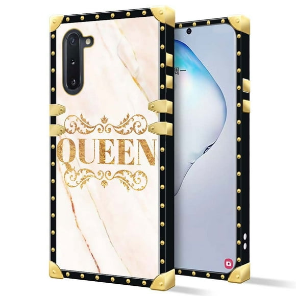 Daizag Funda Compatible Con Samsung Galaxy Note 10 B Queen Funda Lujo Elegante Mujer Niña Decoración De Metal Esquina Clásico Retro Suave Tpu Funda Para Samsung Galaxy Note 10