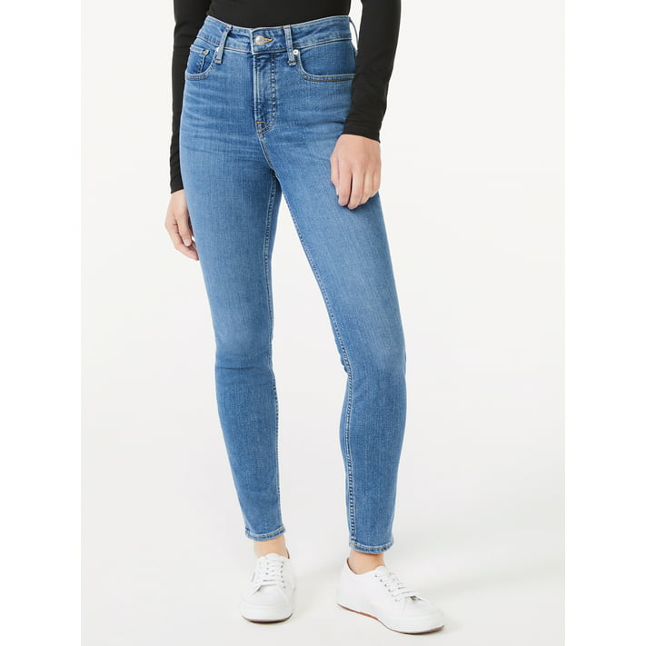 Free Assembly Women's Cozy High-Rise Skinny Jeans - Walmart.com