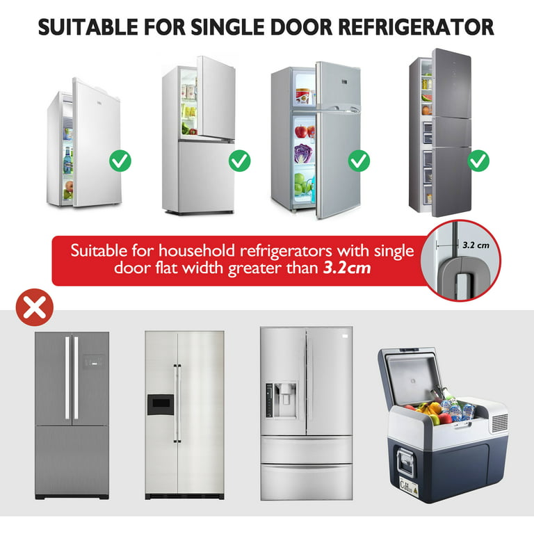 Z&C 2 Pack Refrigerator Lock with Magnetic, Child Safety Locks, Fridge  Freezer Door Lock, for Cabinet Drawer, Convenient - Black