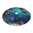 thumbnail image 2 of Bingfone Christmas Tree Skirt Mat Christmas Decoration Interior 36" -Underwater Fish Turtle, 2 of 6